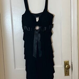 Xscape Black Sleeveless Babydoll Mini Dress